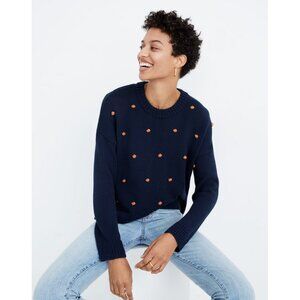 Madewell Wellesley Bobble Pullover Sweater in Dark Nightfall